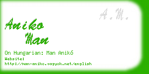 aniko man business card